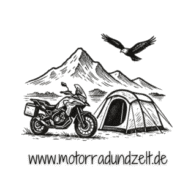 Motorrad und Zelt